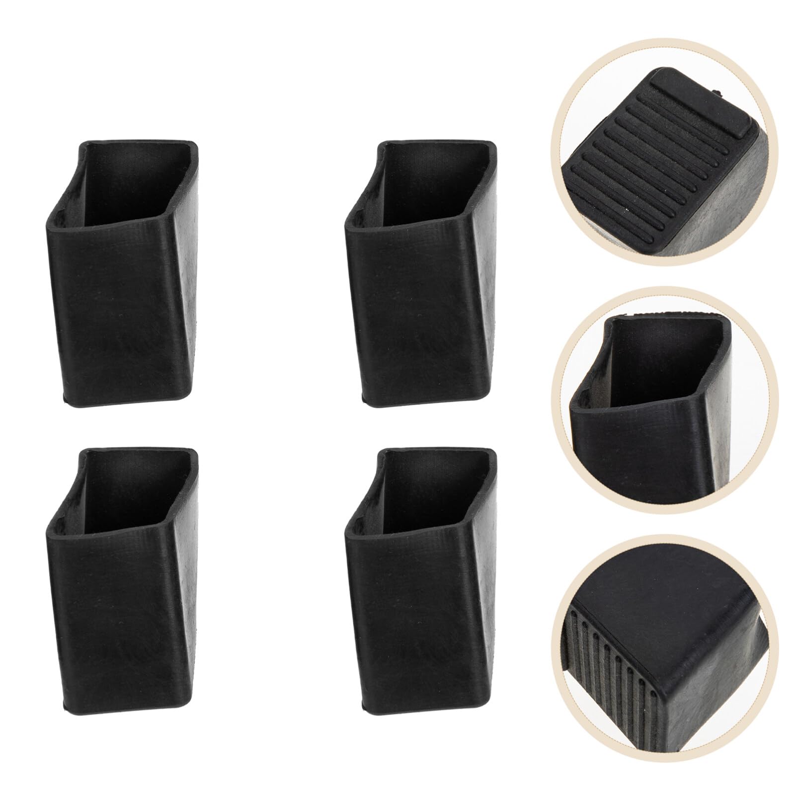 4 Tapones De Goma Antideslizantes Para Escaleras – Rojos, 2x5 Cm, Fáciles De Instalar, Reducen El Ruido Y El Desgaste