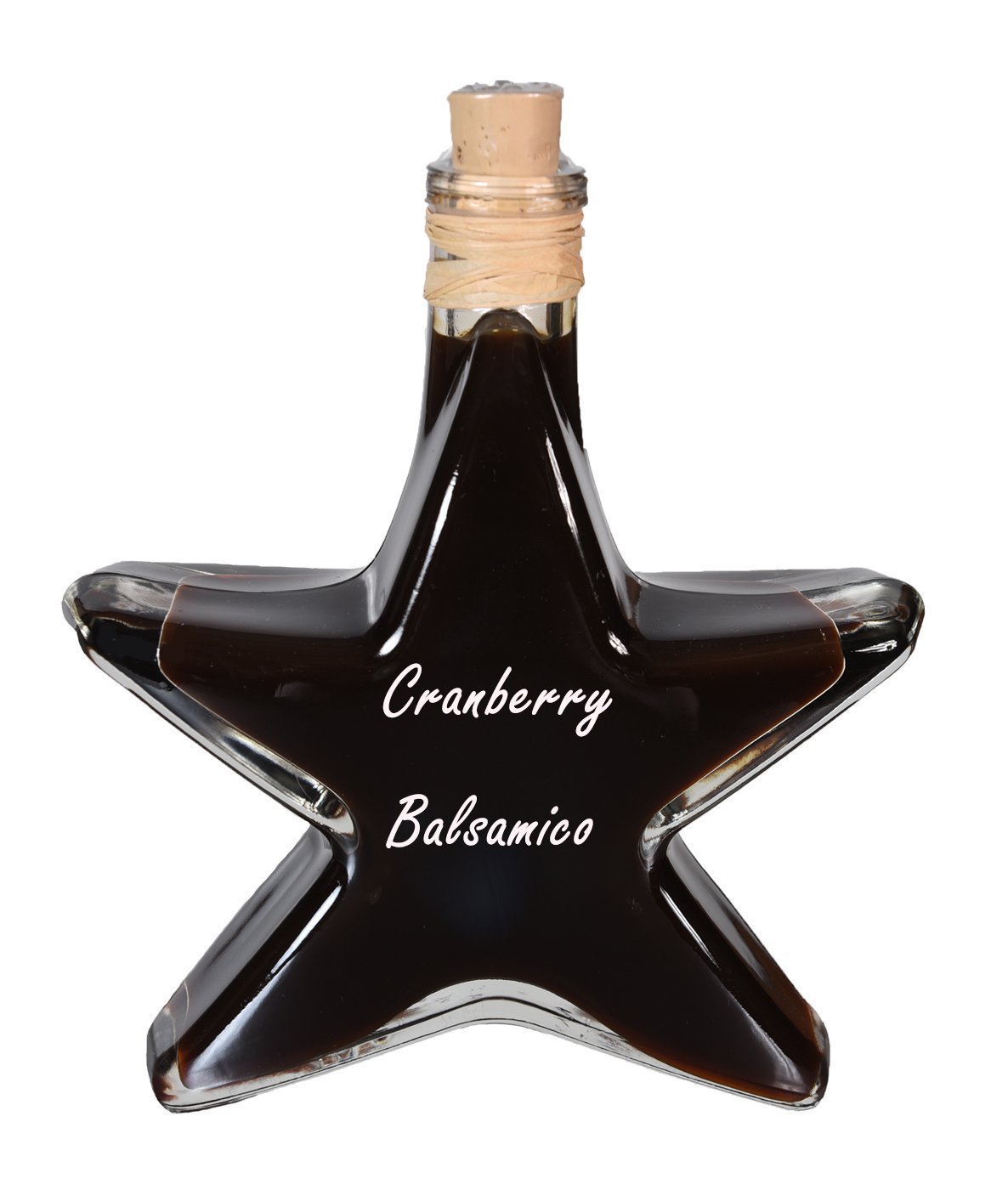 30 x Cranberry Balsamico 3 % Säure Stern Flasche 0,2l - milder Essig | 17 % Mengenrabatt