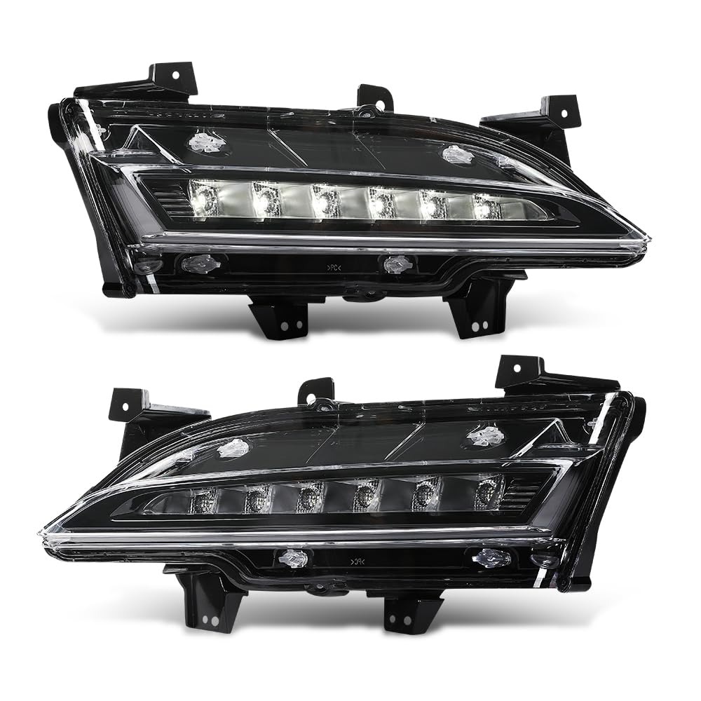G-PLUS Pair LED Fog Lights Daytime Running Lamps, Compatible with Lincoln MKC 2015-2019, LH Driver & RH Passenger Side 2PCS, EJ7Z13200D, FO2562100