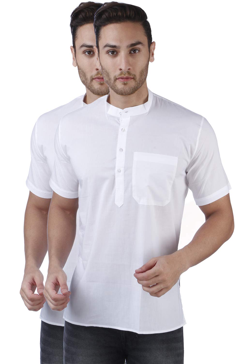 rajubhai hargovindas Men's Cotton Regular Kurta (Pack of 2)-picture-43