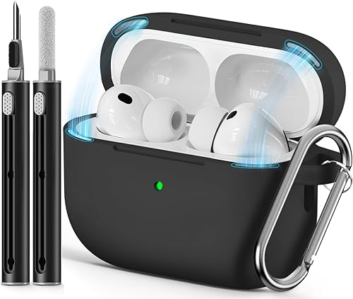 Ljusmicker – Funda para AirPods Pro 3 con cierre magnético en la tapa y juego de limpieza, funda protectora de silicona suave para Apple AirPods Pro