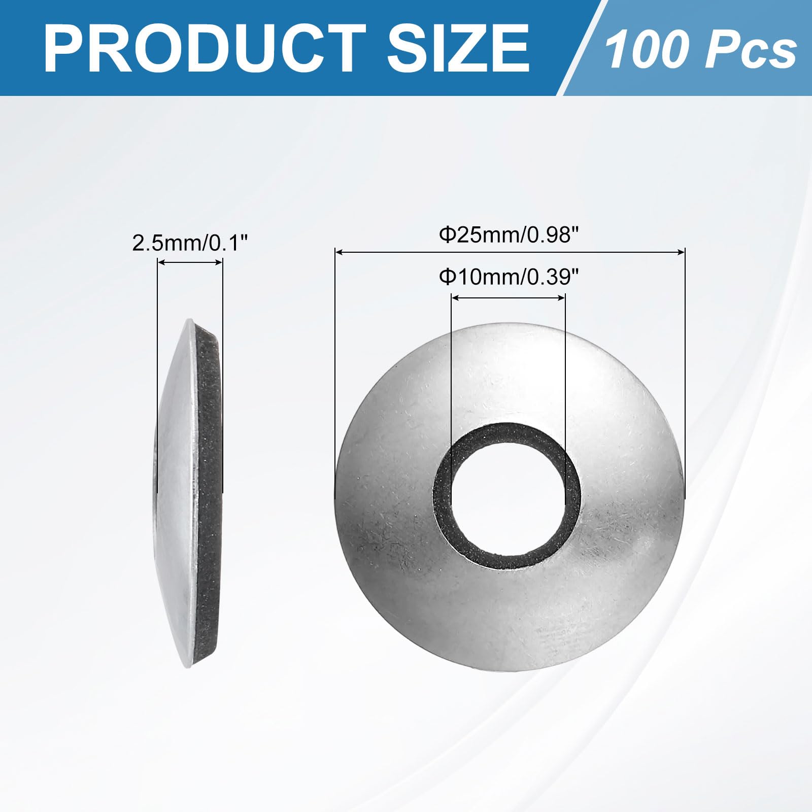 Stainless Steel Sealing Washers - 100 Pack -2 Stainless Steel Sealing Washers - 100 Pack -2