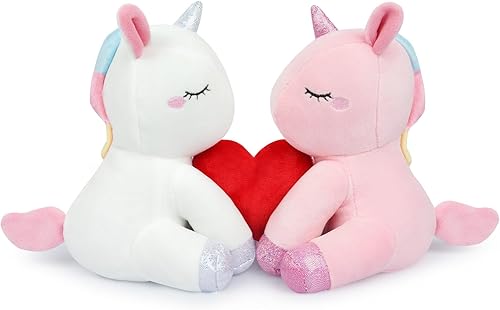 Leokawin Juguete de peluche para el día de San Valentín, muñeca de peluche de gato lindo, peluche Kawaii para el día de San Valentín (blanco)
