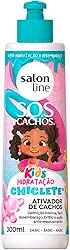 Salon Line, Shampoo, SOS Cachos Kids, Hidratação Chiclete, Vegano - Para Cabelos Ondulados, Cacheados e Crespos, 300ml