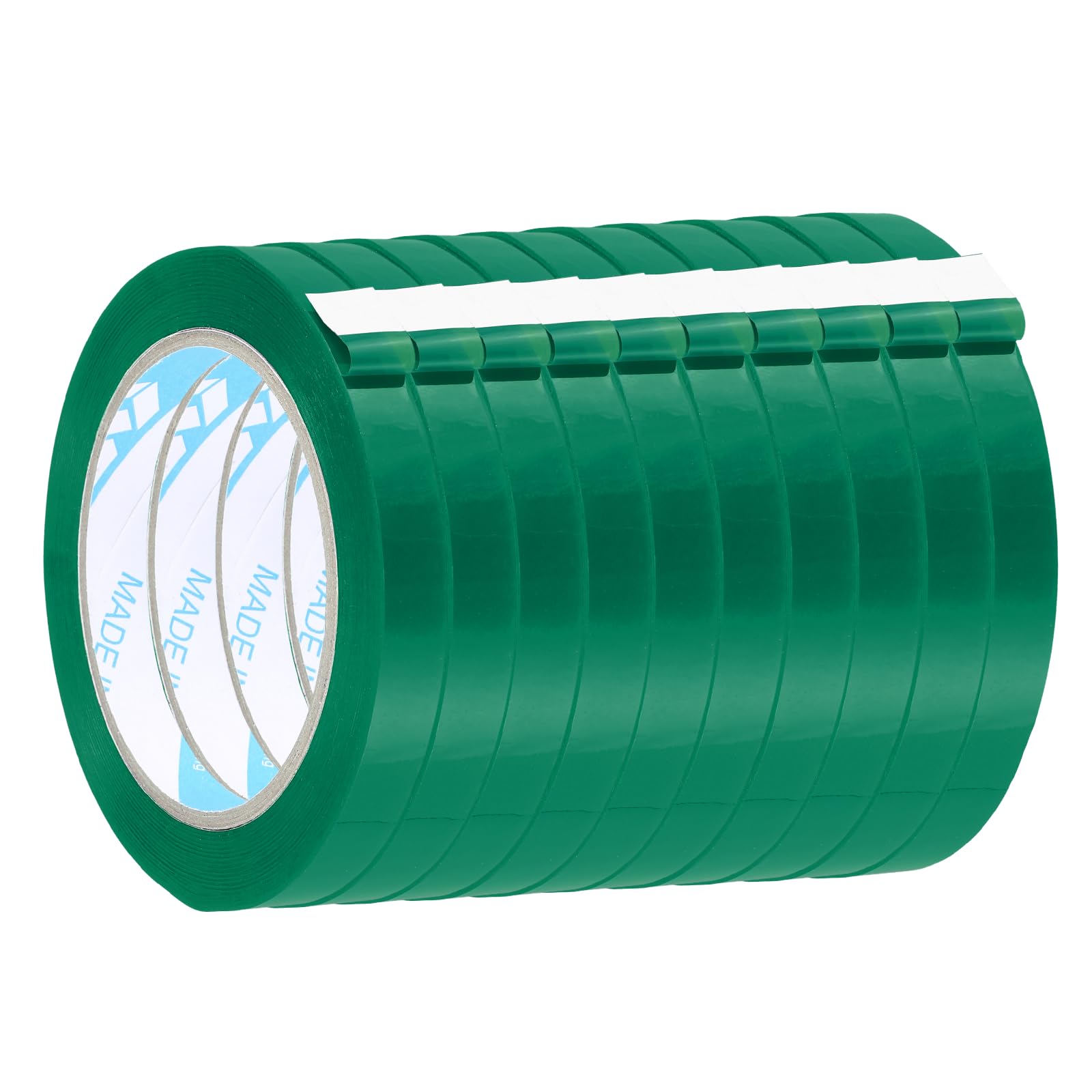 sourcing map 10 Pcs Poly Bag Sealing Tape, 1/2" x 98.4 Yard Plastic Bag Sealer Tape Packaging Sealing for Shops Packaging Food Vegetable Meat Cake Bread Freezer Ice, Dark Green