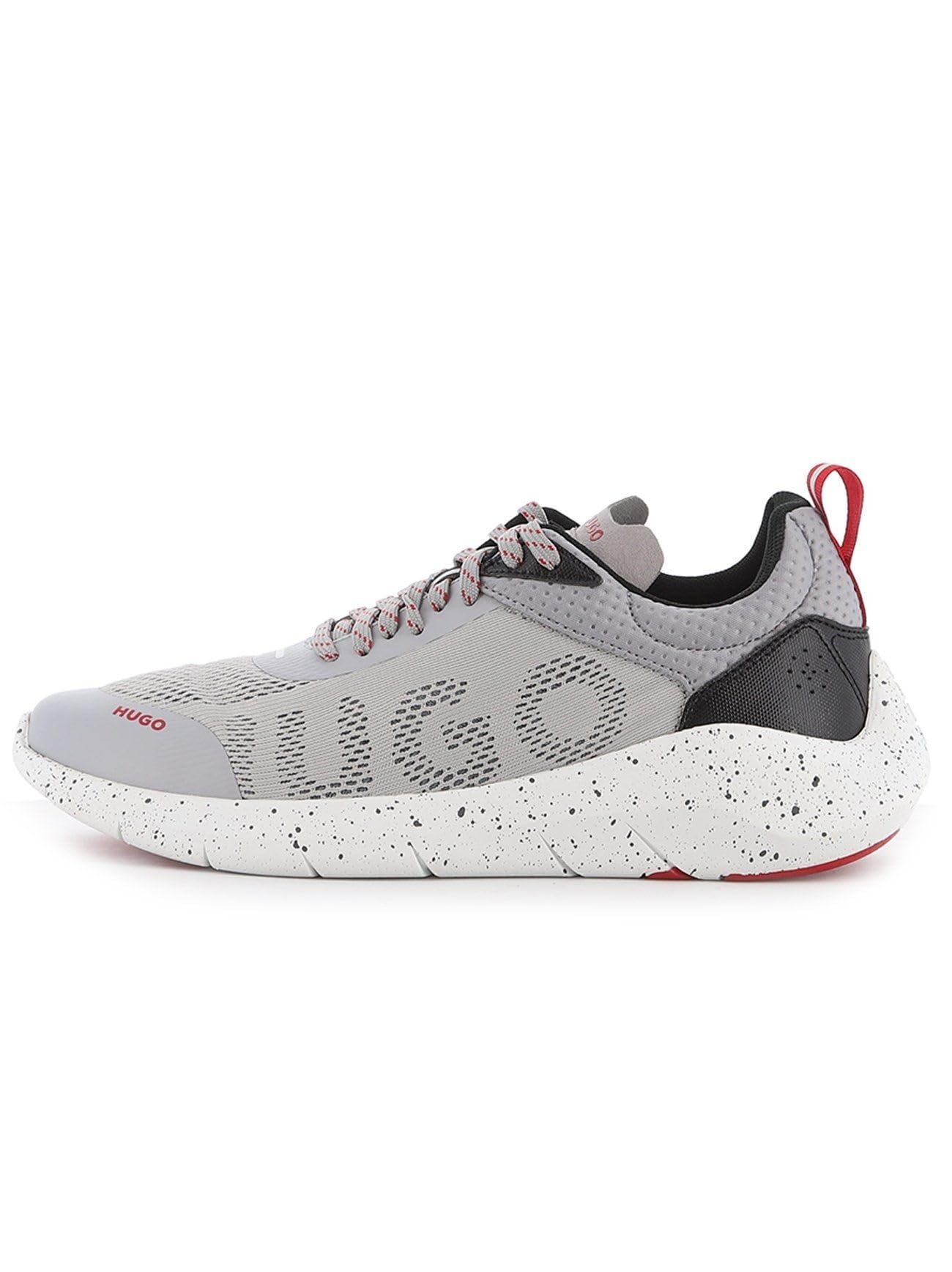 HUGOMens Wayne Runn Mesh-Upper Trainers with Decorative Reflective Details Size