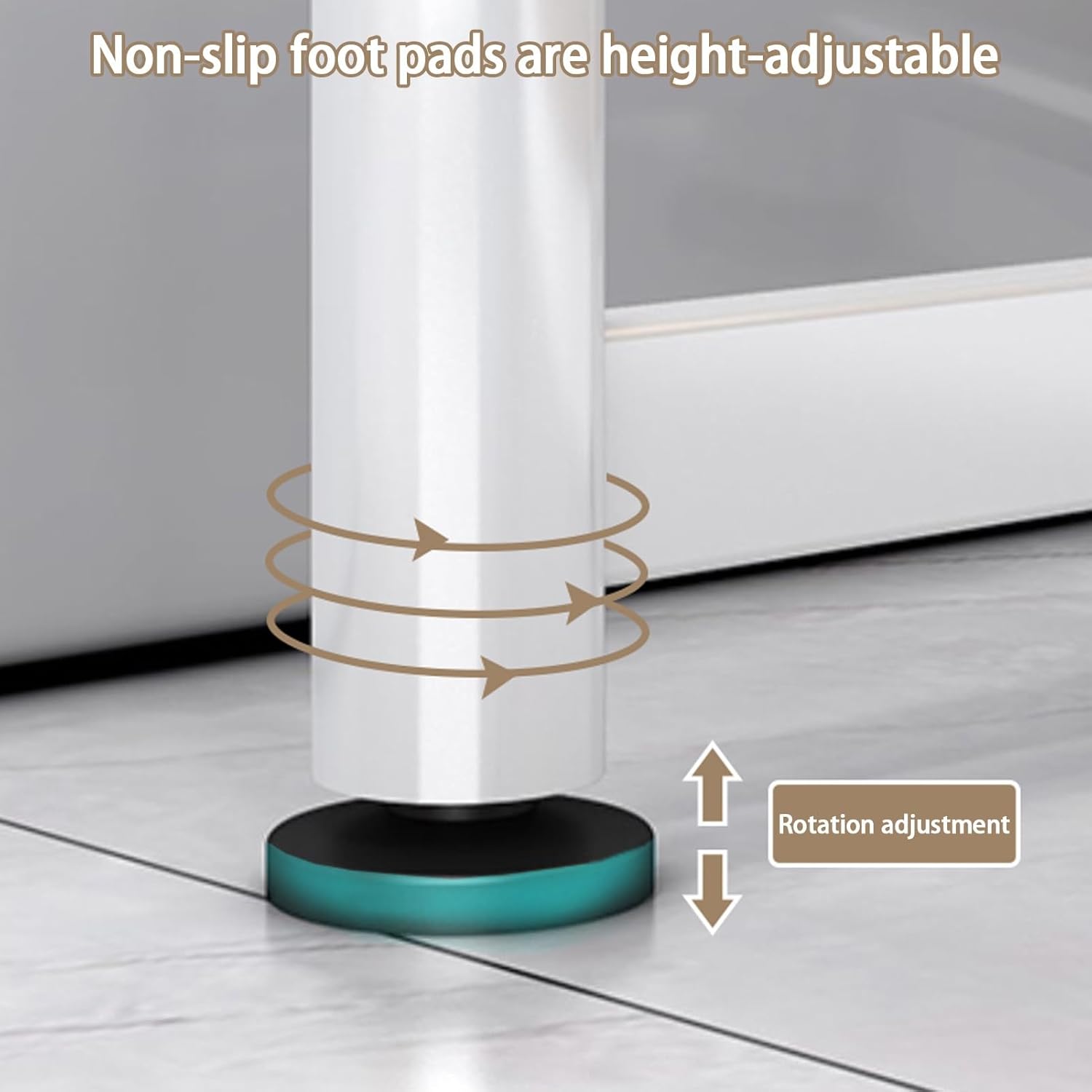 Over The Toilet Storage Cabinet Rack, Bathroom Organizer Shelf with Anti-Tilt Device, Above Toilet Storage Rack, Adjustable Feet, Fit Most Toilets(Black,135cm/53.1in)