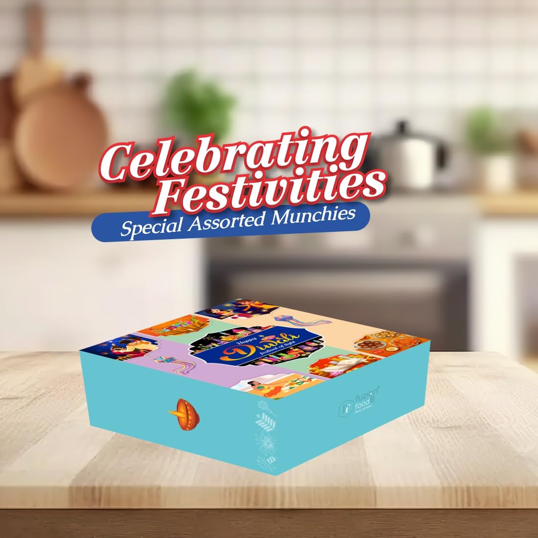 Fuzion Foodz Utsav Hamper,Flavoured Makhana(20g),Flavoured Makhana(20g),Flavoured Roasty Snack(50g),Flavoured heart candy(100g),Choco dates(90g) 1