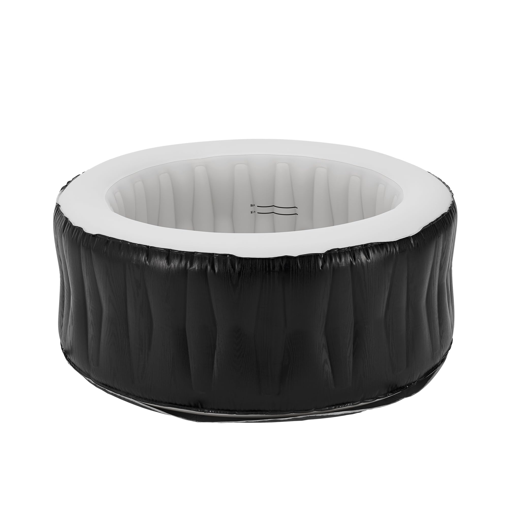 pro.tec Nadmuchiwany basen z hydromasażem Carbone dla 3 osób zewnętrzna wanna spa z masażem i 105 dyszami masującymi basen z pompą i filtrem 165 x 70 cm podgrzewany basen ogrodowy okrągły czarny