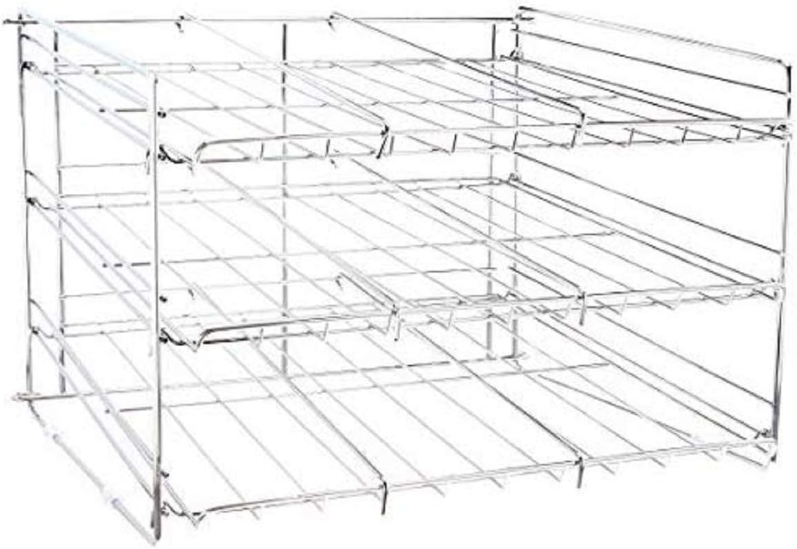 Organize It All Deluxe 3 Tier Storage Chrome Can Rack, 12.75 in. high x 15.875 in. wide x 18 inches deep