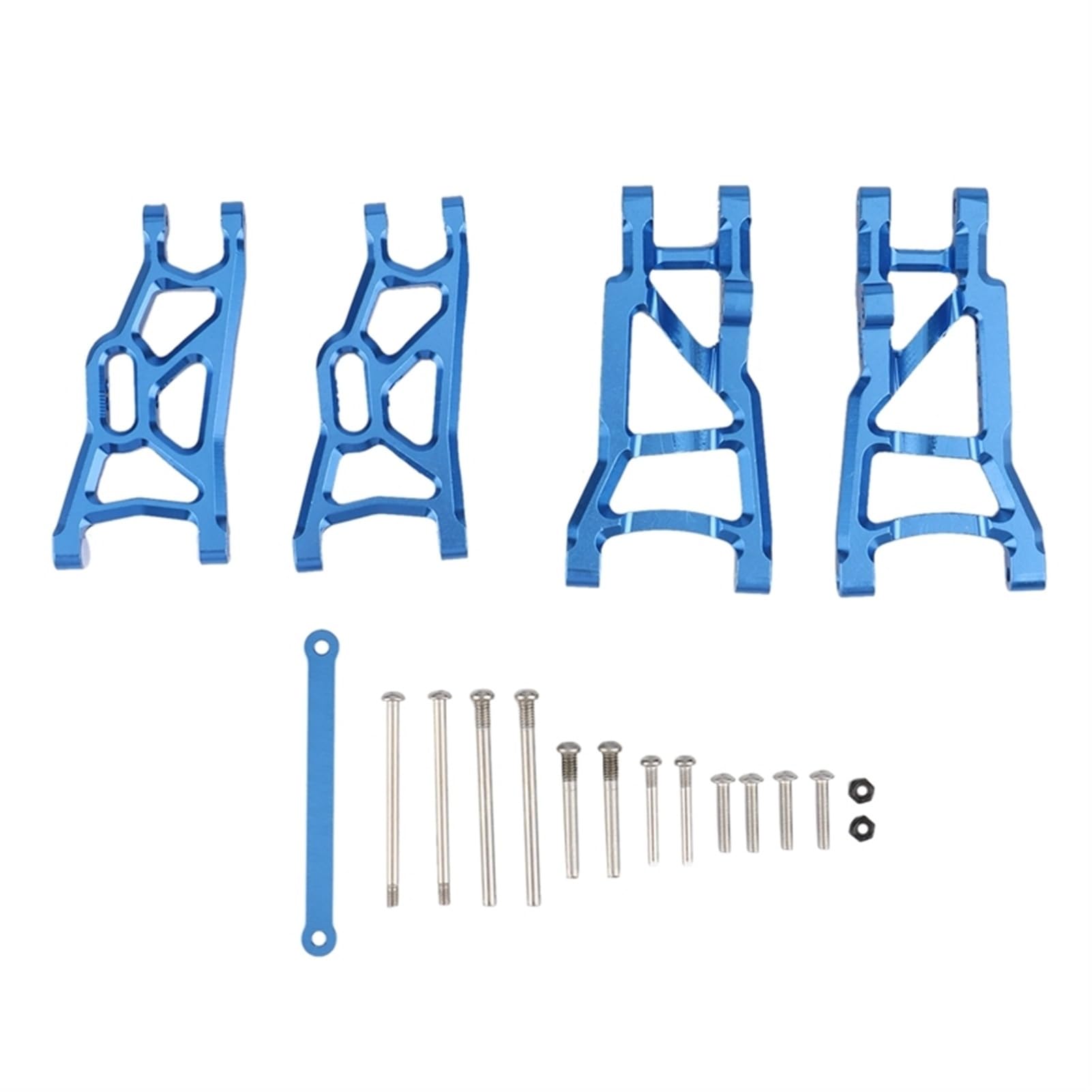 Metalowe przednie i tylne wahacze zestaw drążków kierowniczych 1/10, dla Traxxas, 2WD Slash 2555 3631 2532 Łącznik wahacza zawieszenia samochodu RC(Blue)