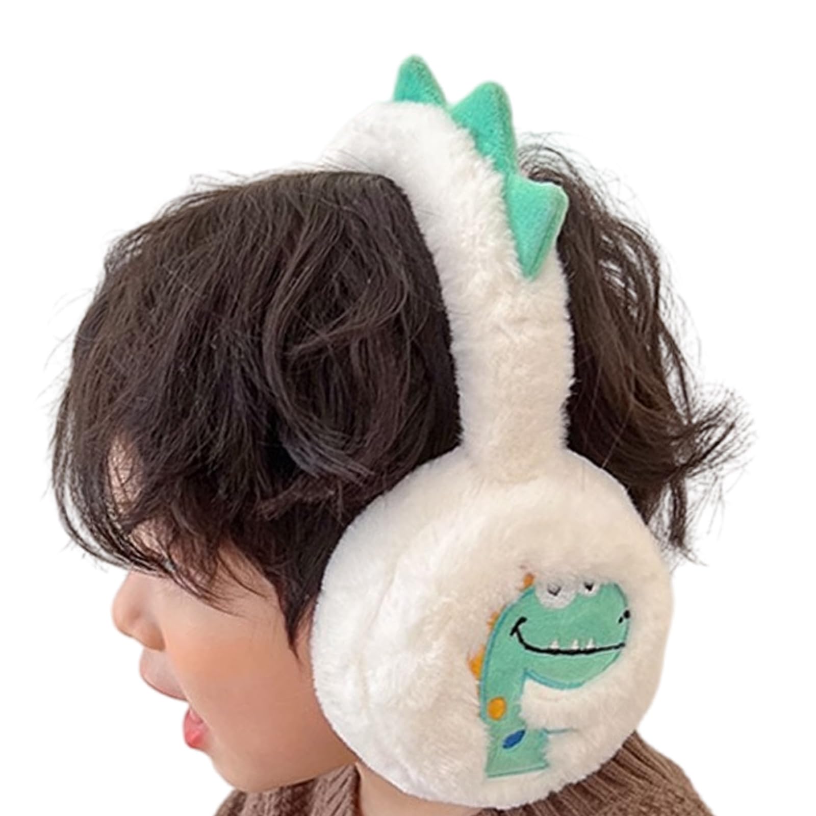 YIZITU Children Foldable Ear Warmers Lovely Dinosaur Print Ear Muffs Soft Earmuffs Winter Accessory For Girls And Boys