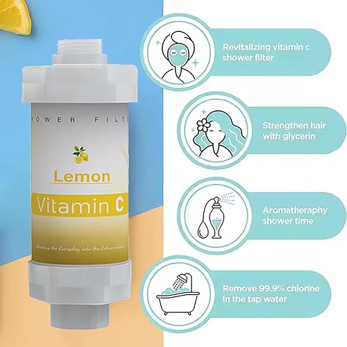 Miniatura 2 de Filtro de cabezal de ducha para agua dura, accesorios de baño, filtro de agua, cartucho de repuesto de vitamina C, elimina cloro, fluoruro, metales