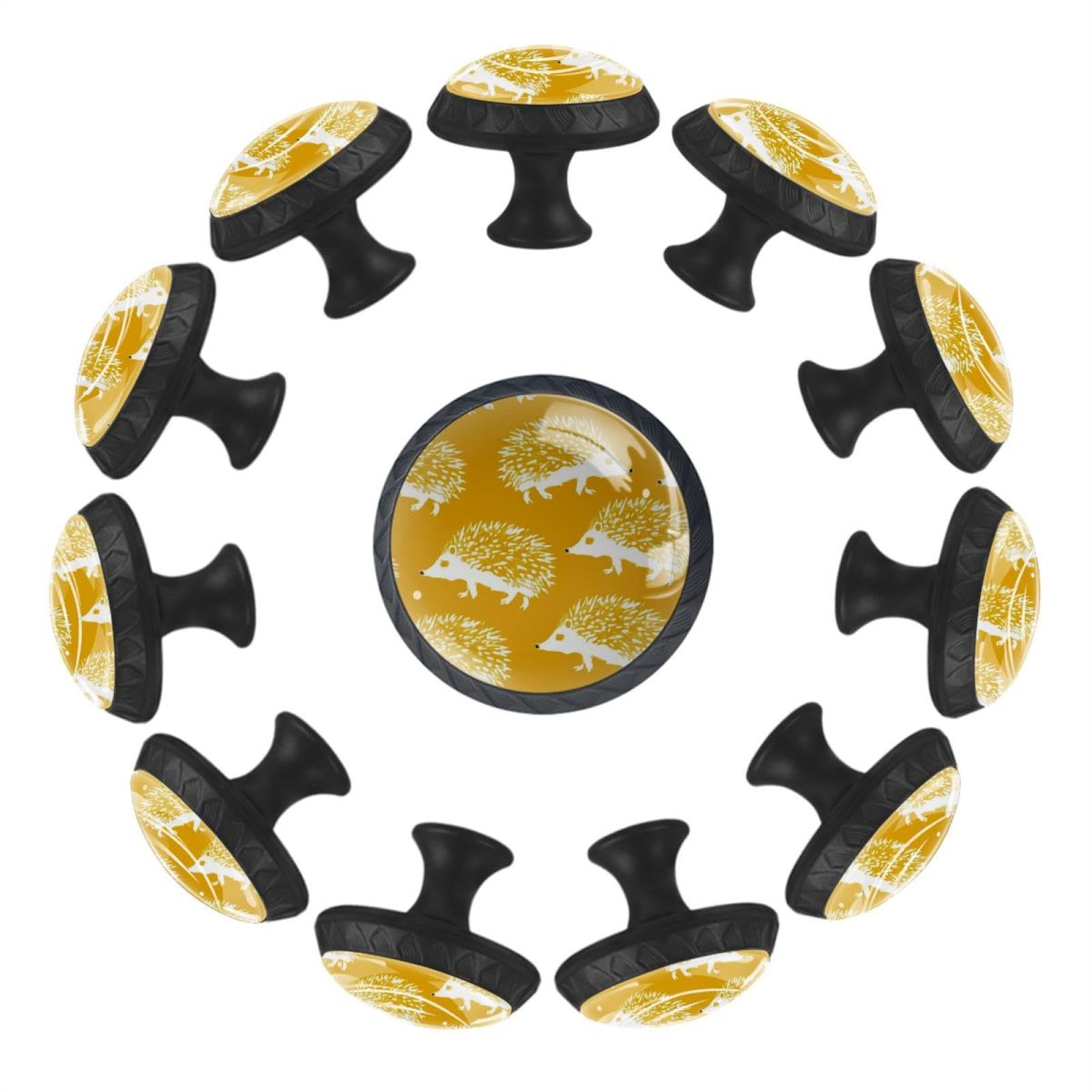 Boutons de tiroir ronds transparents lot de 12 pour meuble de cuisine