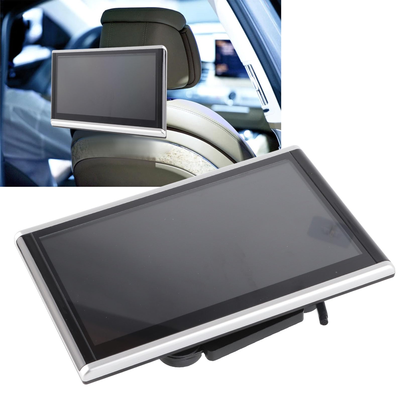 Monitor per Poggiatesta per Auto, Monitor per Supporto per Poggiatesta da 10,1 Pollici Multimedia Touch Screen Lettori Video di Intrattenimento per Sedili Posteriori per Android