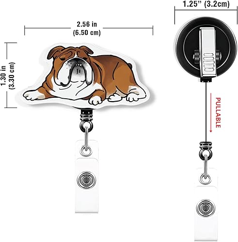 Miniatura 3 de WIRESTER Juego de 2 soportes de identificación retráctiles con clip de cocodrilo para trabajadores de oficina, personal médico, enfermera, médico,