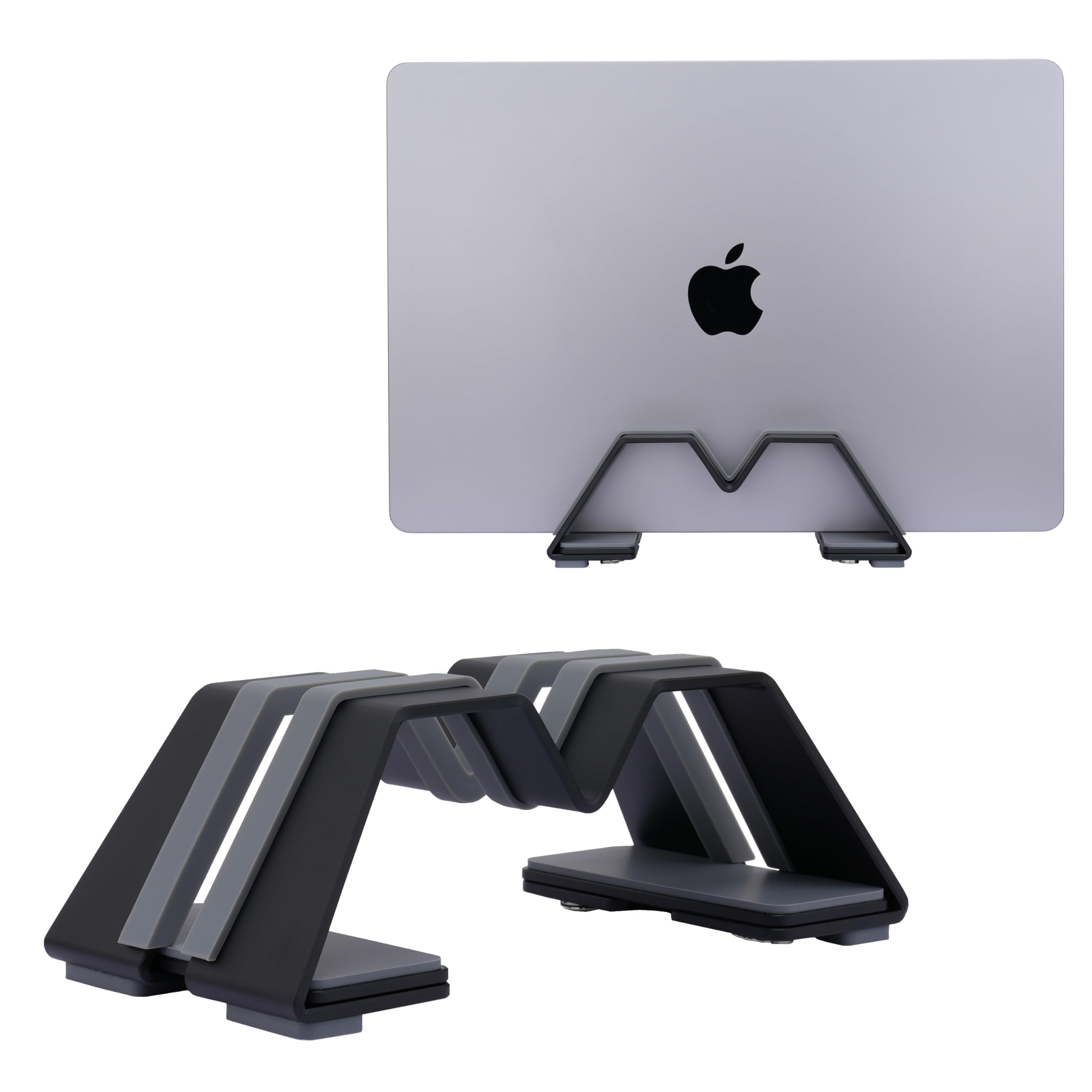 Soporte Vertical Ajustable para Portátil - Aluminio, Ajuste Universal para Todos los Portátiles - Diseño Elegante, Ancho Ajustable, Antideslizante y Resistente a Arañazos, Diseño Patentado