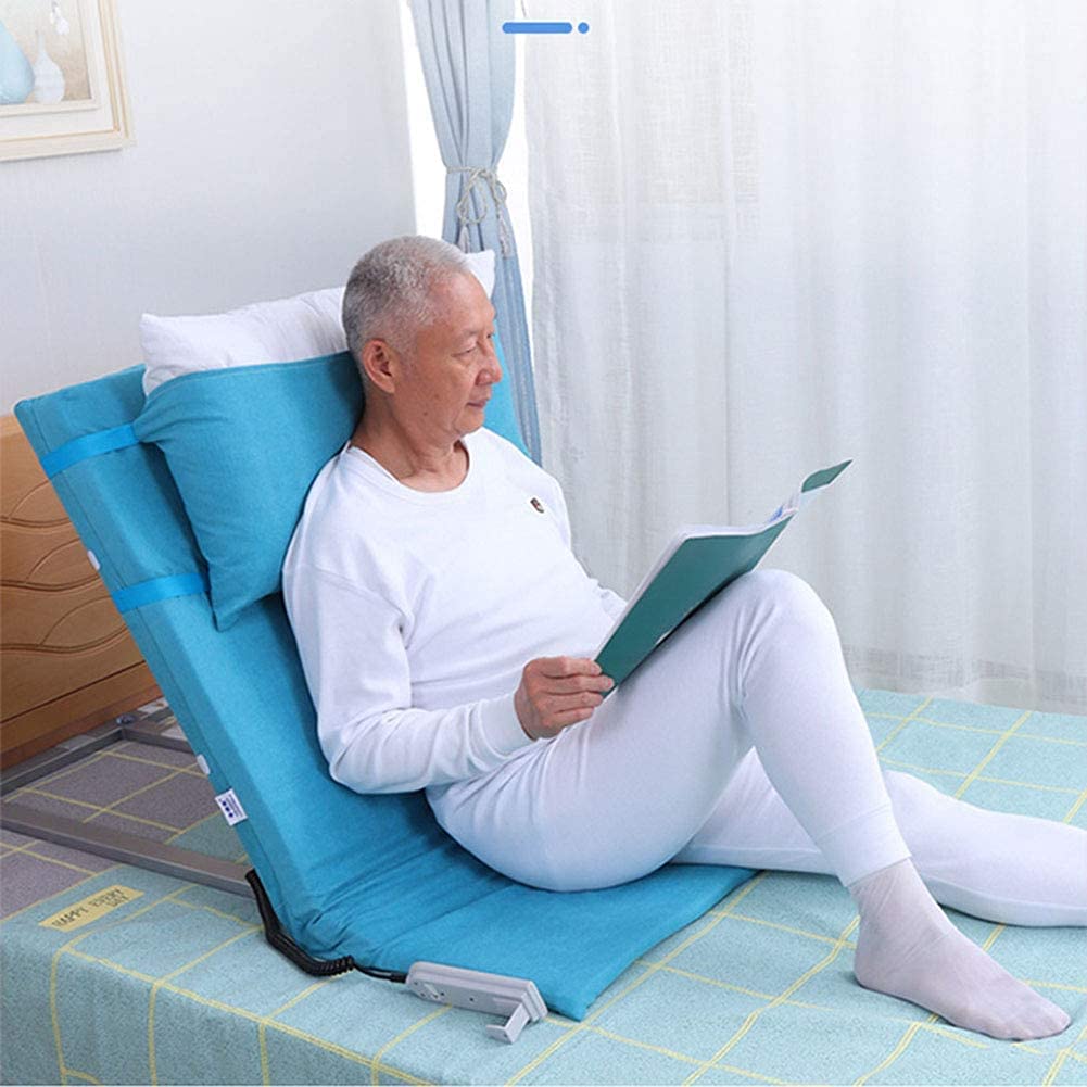 Supporto Regolabile Elettrico Sit-Up Back Stand Assist per Anziani Schienale per Letto con Sollevamento Elettrico per Guarigione Collo Ortopedico Supporto Lombare Supporto per Letto Wedge,Blu