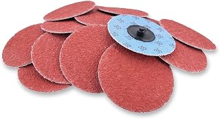 VSM Ceramic Plus Quick-Change Disc, 3", 36 Grit, Type R, Tear-Resistant Polyester Backing, Coarse Grade, Pack of 25 Durable Abrasive Discs, Hand-Held Machine Compatible