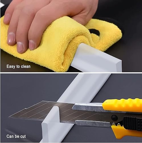 Miniatura 6 de Tapón de barrera de barrera de agua para umbral de ducha de 67 pulgadas para parte inferior de la puerta de ducha sin marco, retenedor para