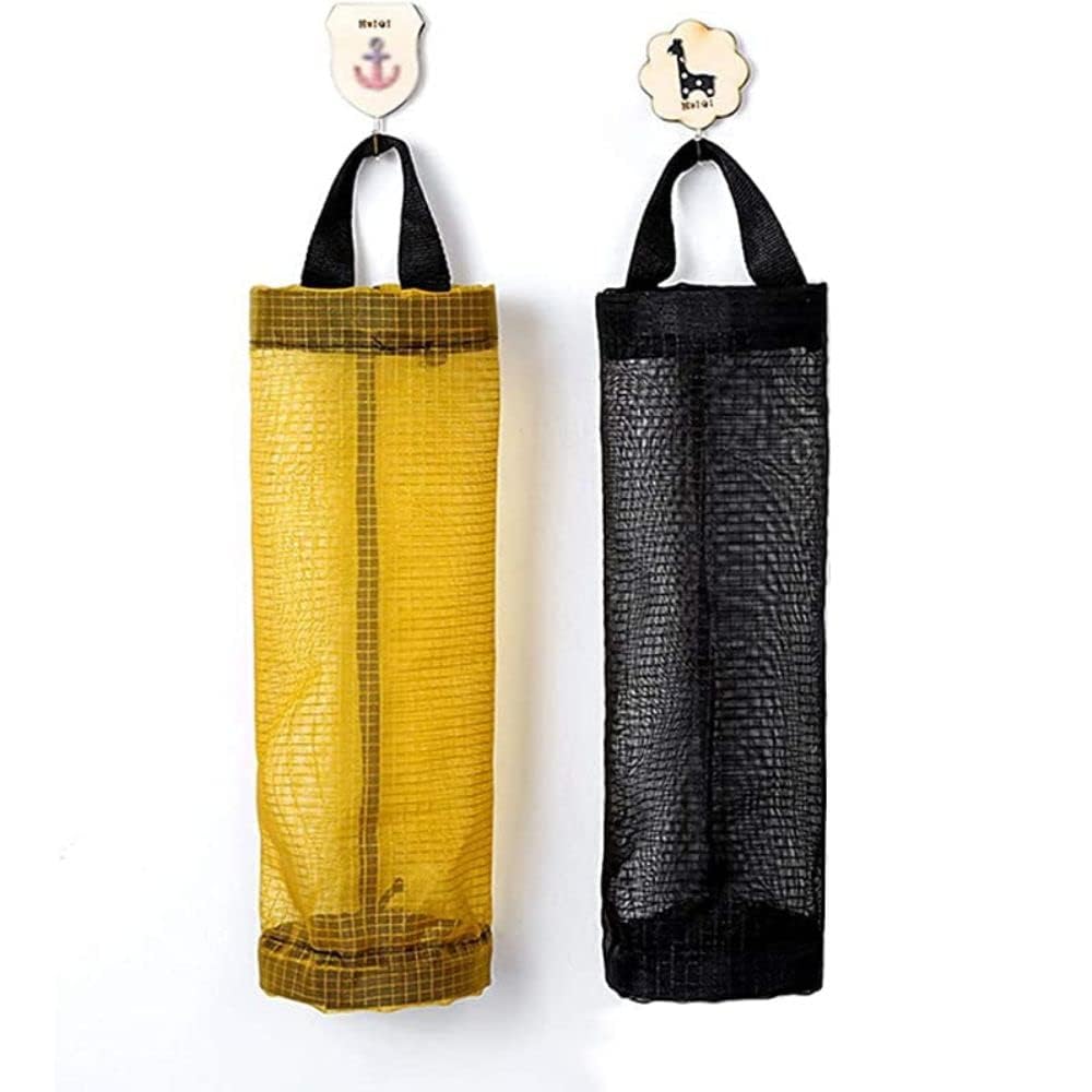 Plastic Bag Holder Foldable Breathable Hanging Trash Bags Organizer for grocery bags garbage bags for Home and Kitchen (Multicolor,Pack of 2)-picture-30