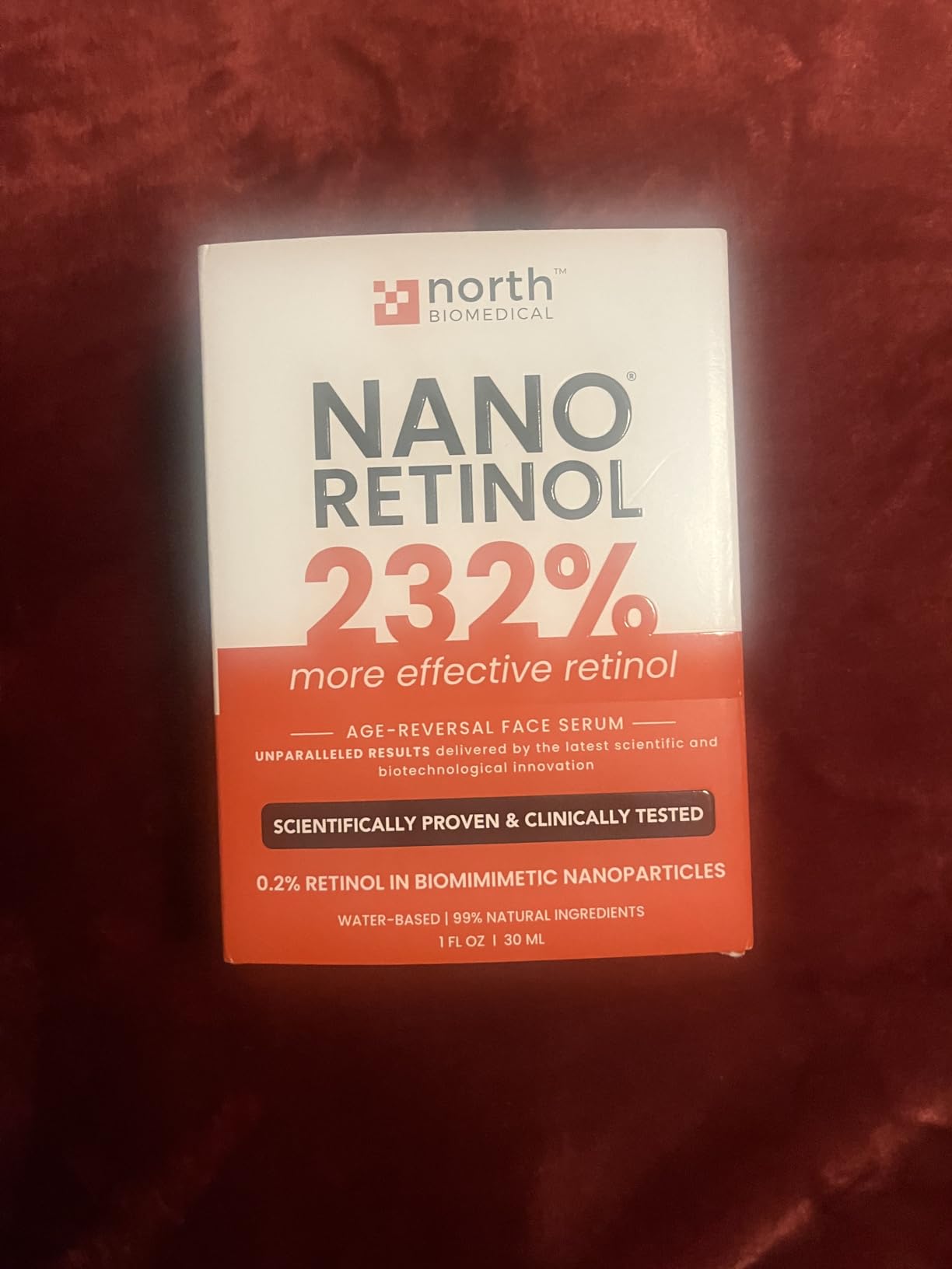 North Biomedical NANORETINOL, the Retinol Serum 232% more Effective - Clinically Proven - Encapsulated Nano Retinol Serum for Face & Eye Contour - Anti-Aging & Dark Spots Remover - Less Irritating than Tretinoin
