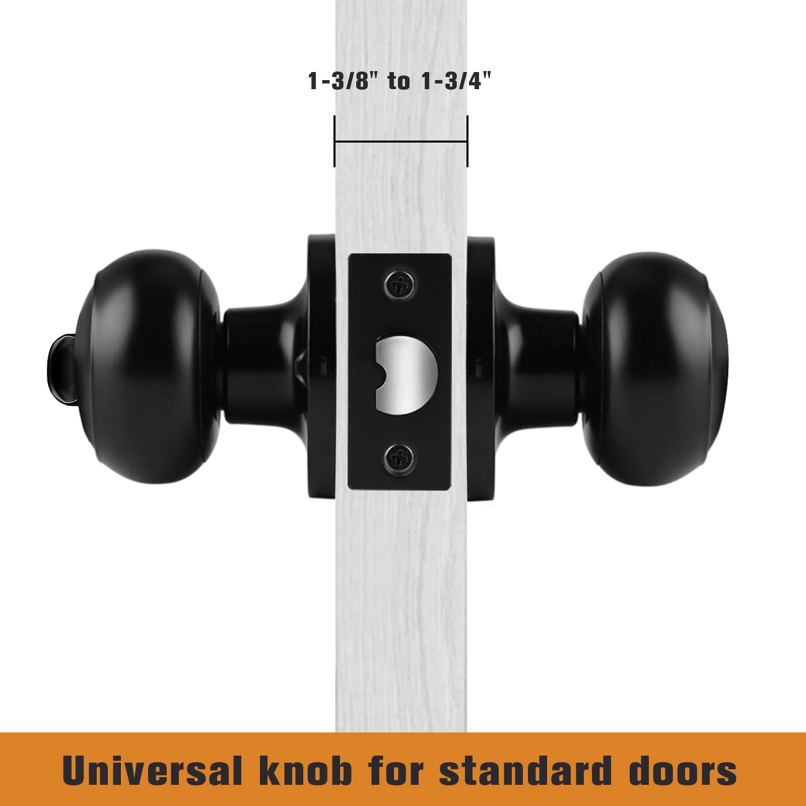 Probrico Black Door Knobs - 10 Pack -9