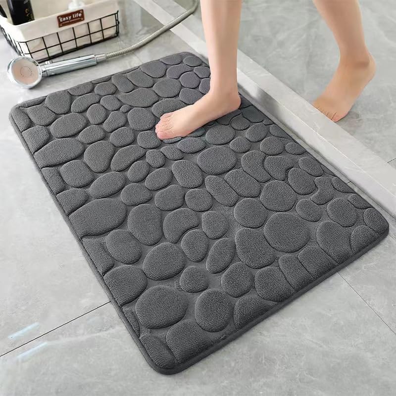 Miniatura 3 de Lujosa alfombra de baño antideslizante de forro polar coral, suave, absorbente, lavable a máquina con respaldo de PVC, ideal para seguridad en el