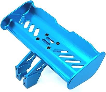 لـ Wltoys 144001 144010 144016 124007 124008 124017 124019 Rlaarlo 14001R 14001T 14001B RC أجزاء ترقية جناح الذيل المعدني للسيارة ملحقات ترقية RC باللون الأزرق