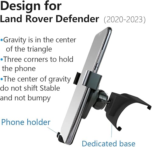 Miniatura 6 de LUNQIN Soporte de teléfono de coche para Land Rover Defender 2020-2024 Accesorios de automóvil, soporte de navegación, decoración interior, funda de
