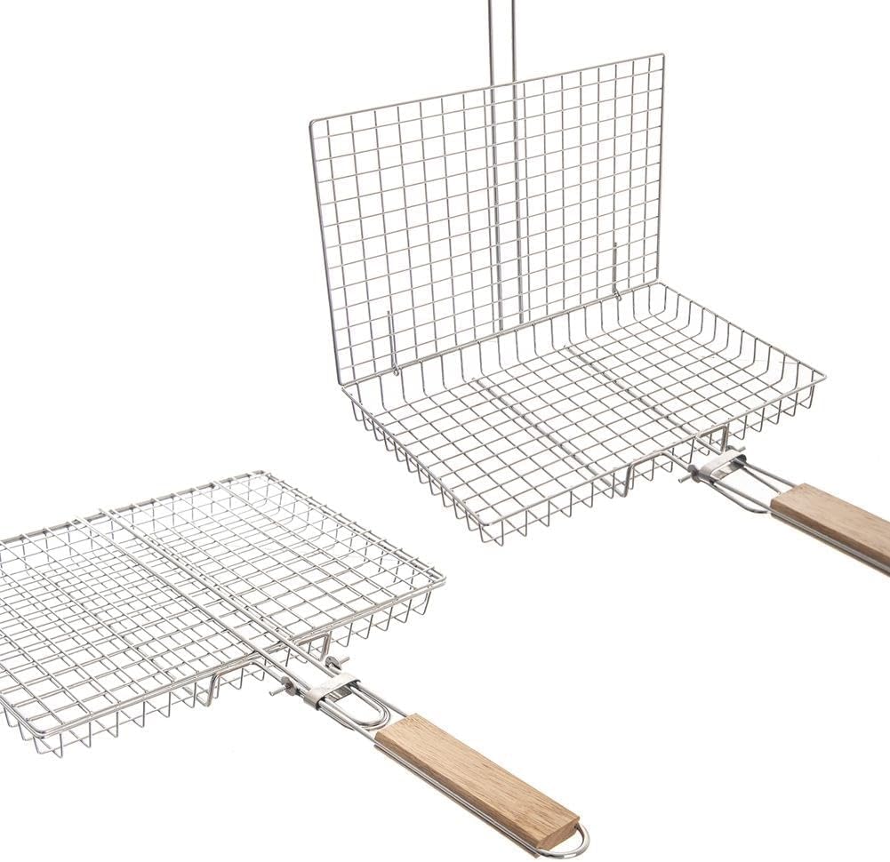 orion group Panier de gril grille de gril grille de barbecue en métal 32 x 49 cm