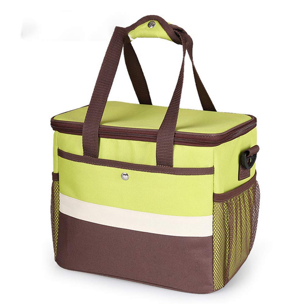 DBSCD Large insulated picnic basket with zippered lid collapsible picnic hamper bag lunch tote for bbq camping hiking