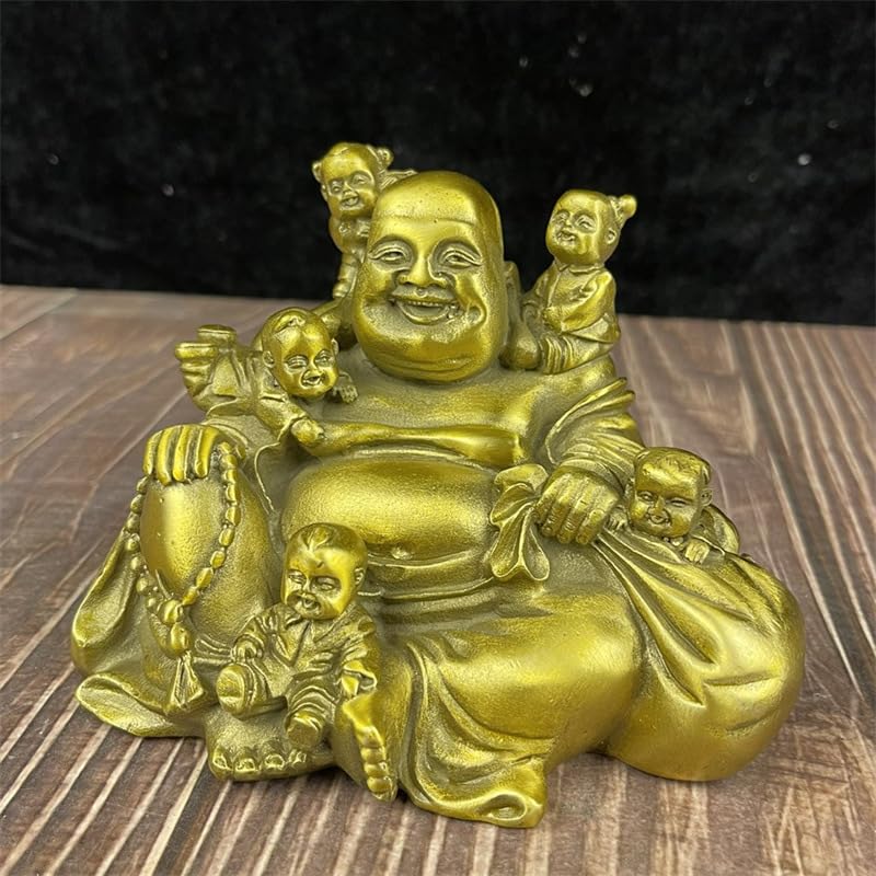 Posąg Buddy do wnętrz Statua Buddy Ozdoby Feng Shui Dekoracja Mosiądz Budda Medytacja Dekoracja pokoju Posągi do dekoracji domu Medytująca statua Buddy Rzeźba