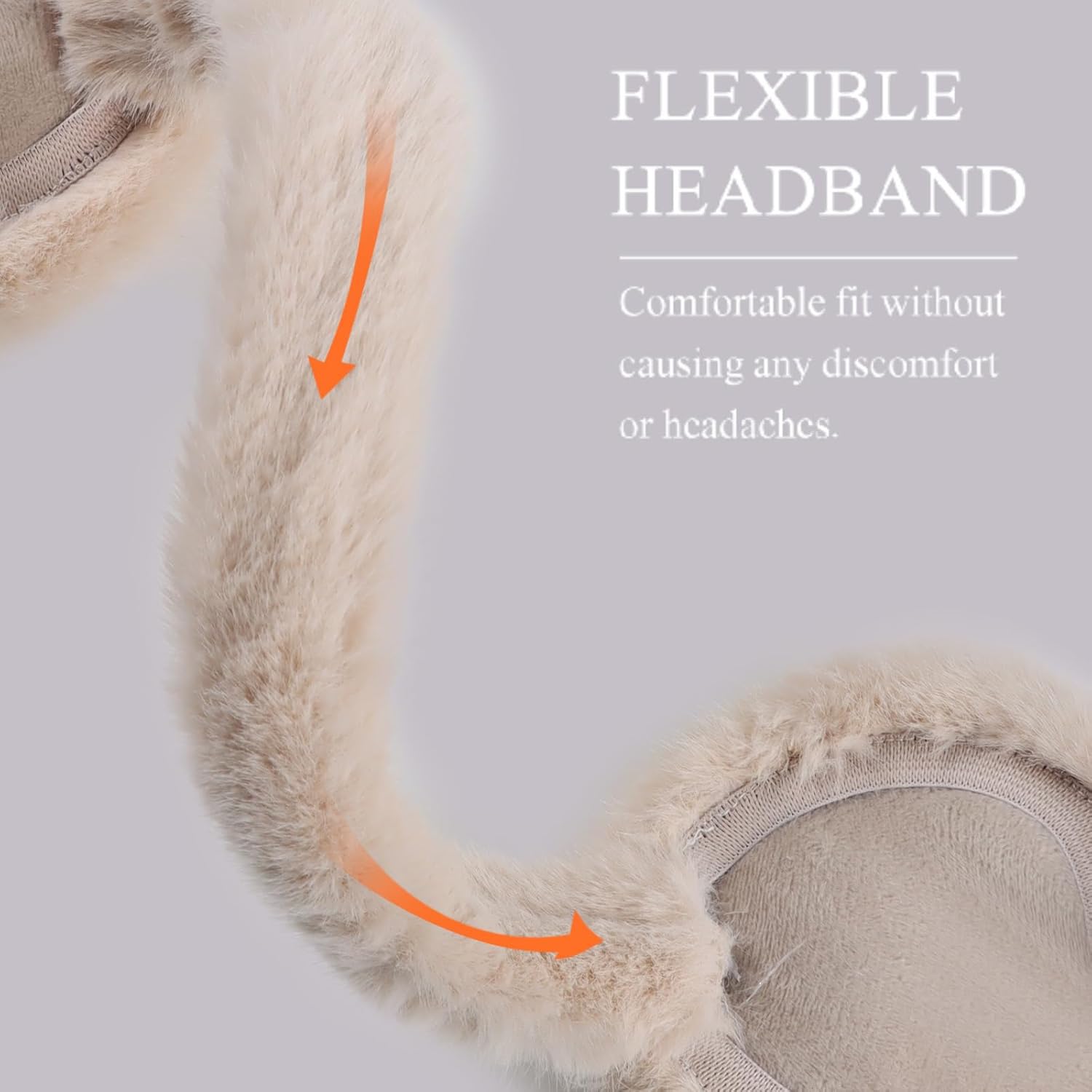 Zsedrut Winter Women Earmuff Foldable Ear Warmer Fluffy Ear Cover Warm Outdoor - Image 4
