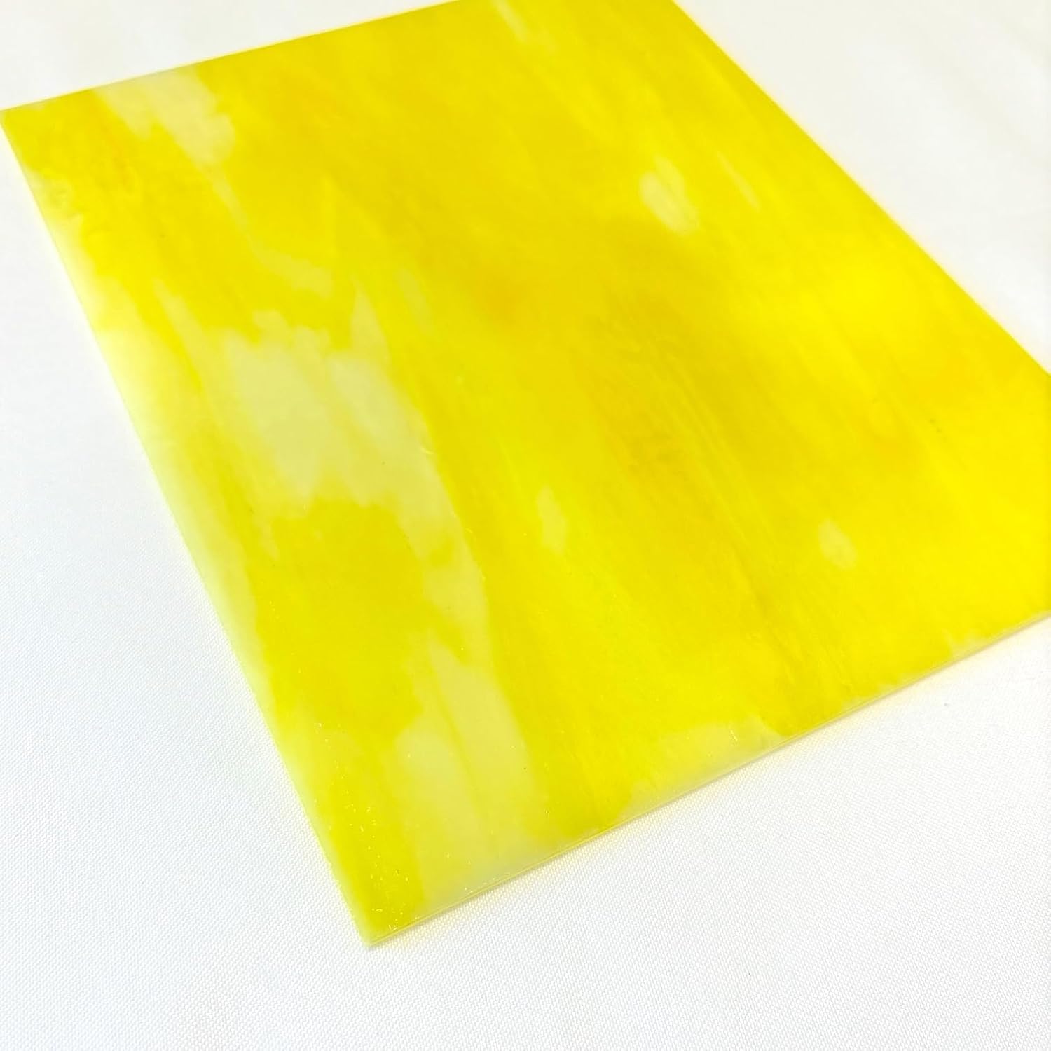 Wissmach Stained Glass Sheet: Yellow, Dense Opal by BiNARi Glass Studio
