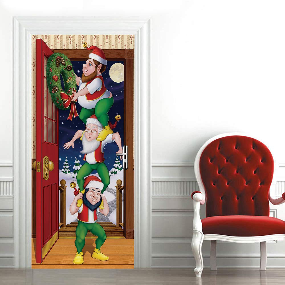 Poster porte 3D autocollant grand format pour décoration murale