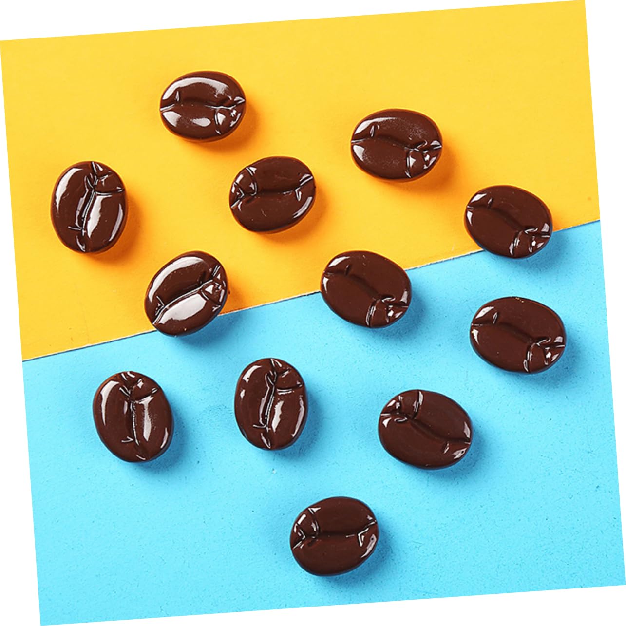 20 Stück Simulierte Kaffeebohnen Aus PVC – Deko-Modelle Für Auslagen, DIY, Hochzeit, Café, Ca. 1,6x1,2 Cm