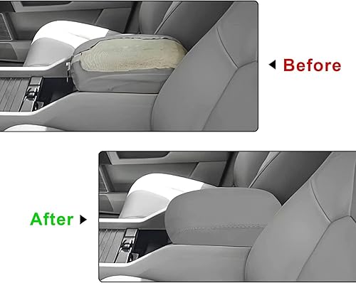 Miniatura 2 de Priprilod Funda de repuesto de cuero beige tostado para reposabrazos de consola central compatible con Honda Pilot 2009 2010 2011 2012 2013 2014