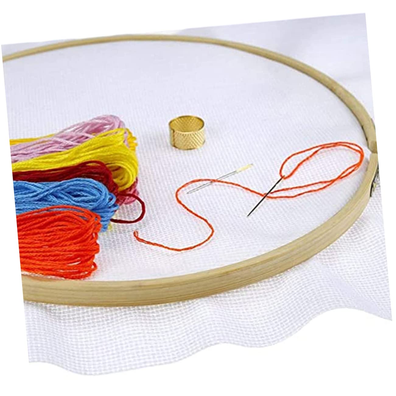 HOODANCOS Cross Stitch Cloth Embroidery Fabric Grid Weave for DIY Embroidery Projects