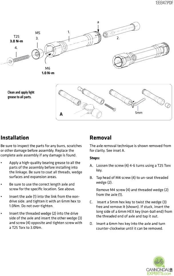 Cannondale Scalpel Si Shock Link Hardware Kit - KP435/