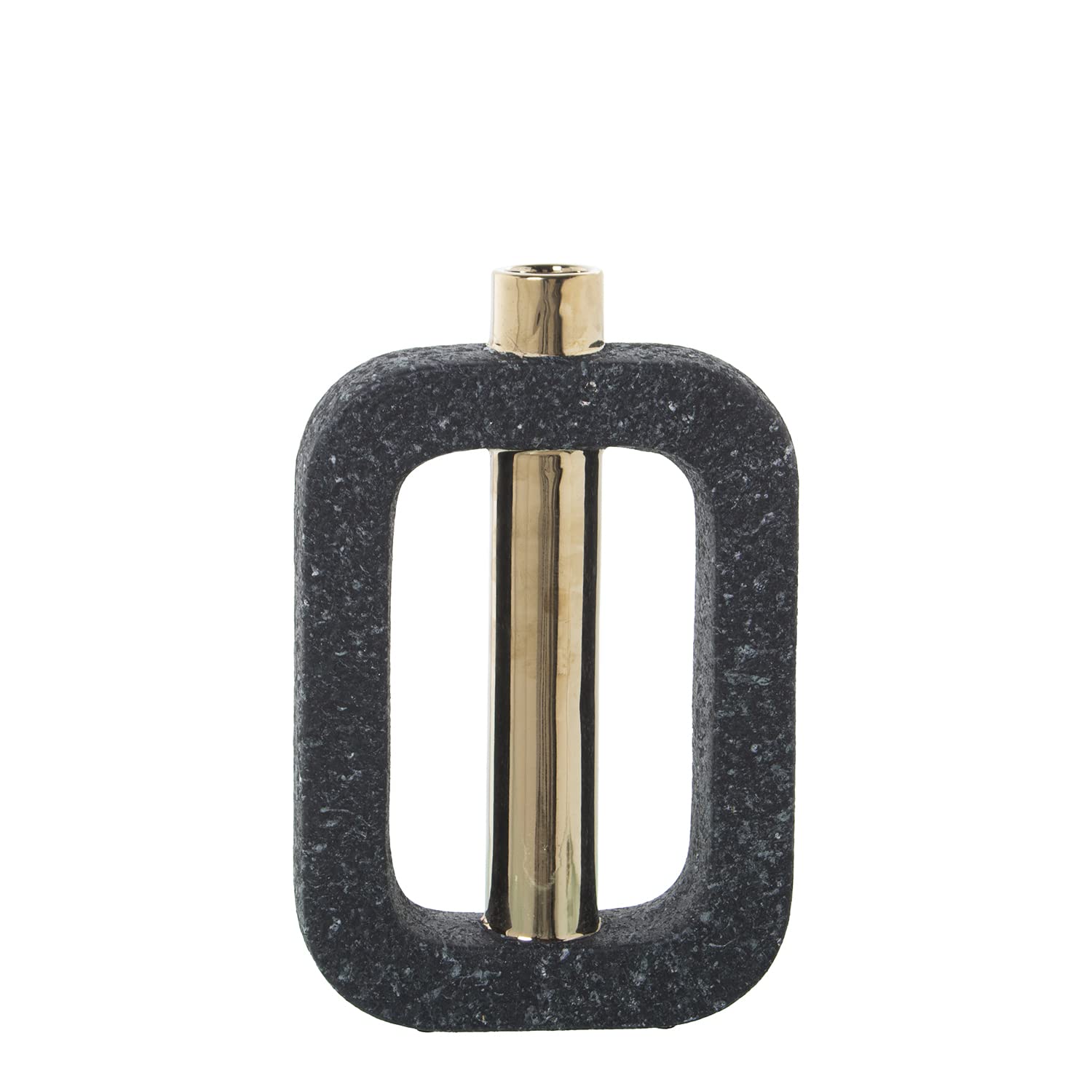 Vase en céramique haut de gamme finition dorée et anthracite 33cm