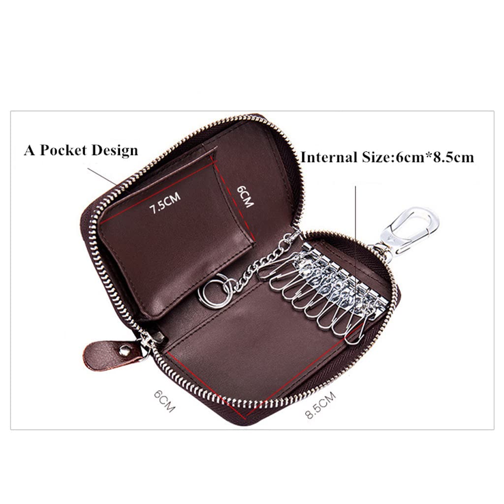 ArinkO Portachiavi Portamonete in Pelle alla Moda: Borsa Portachiavi compatta e Versatile con Portachiavi - Perfetta per un'organizzazione Elegante