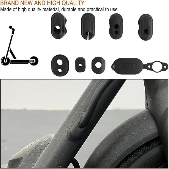 Charge Port Rubber Cover Cap Compatible with Ninebot F20 F25 F30 F40 Electric Scooter Battery Charging Port Dustproof Plug Silicone Sleeve (Color : 1set)