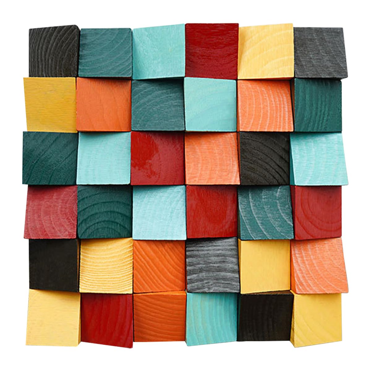 Paneles de pared de mosaico 3D con relieve artistico de madera natural para aislar y decorar