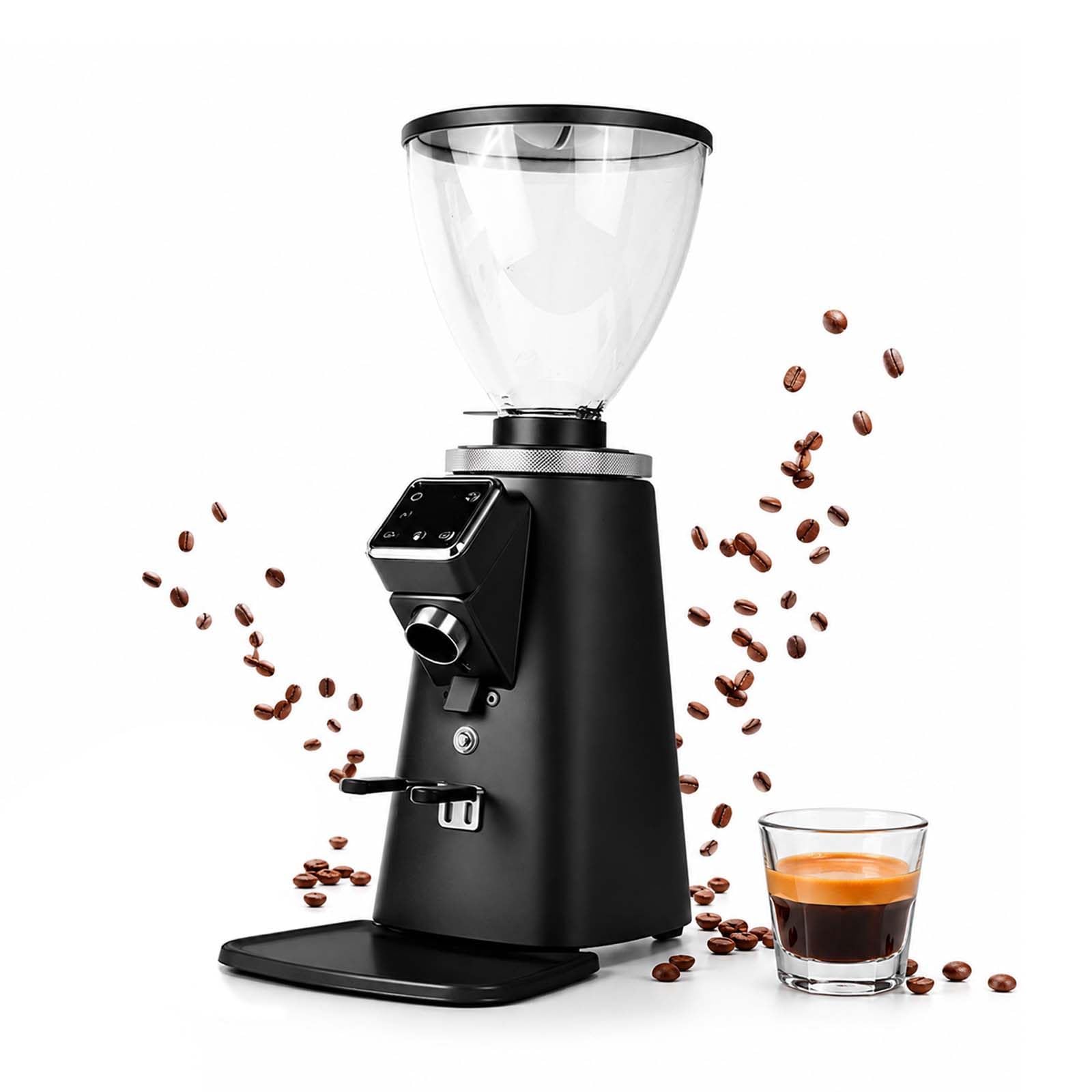 DosificacióN Inteligente + Molinillo De Café + Muelas Planas De 64 MM Black | Baja retención, protección contra sobrecarga, apto desde espresso hasta prensa francesa