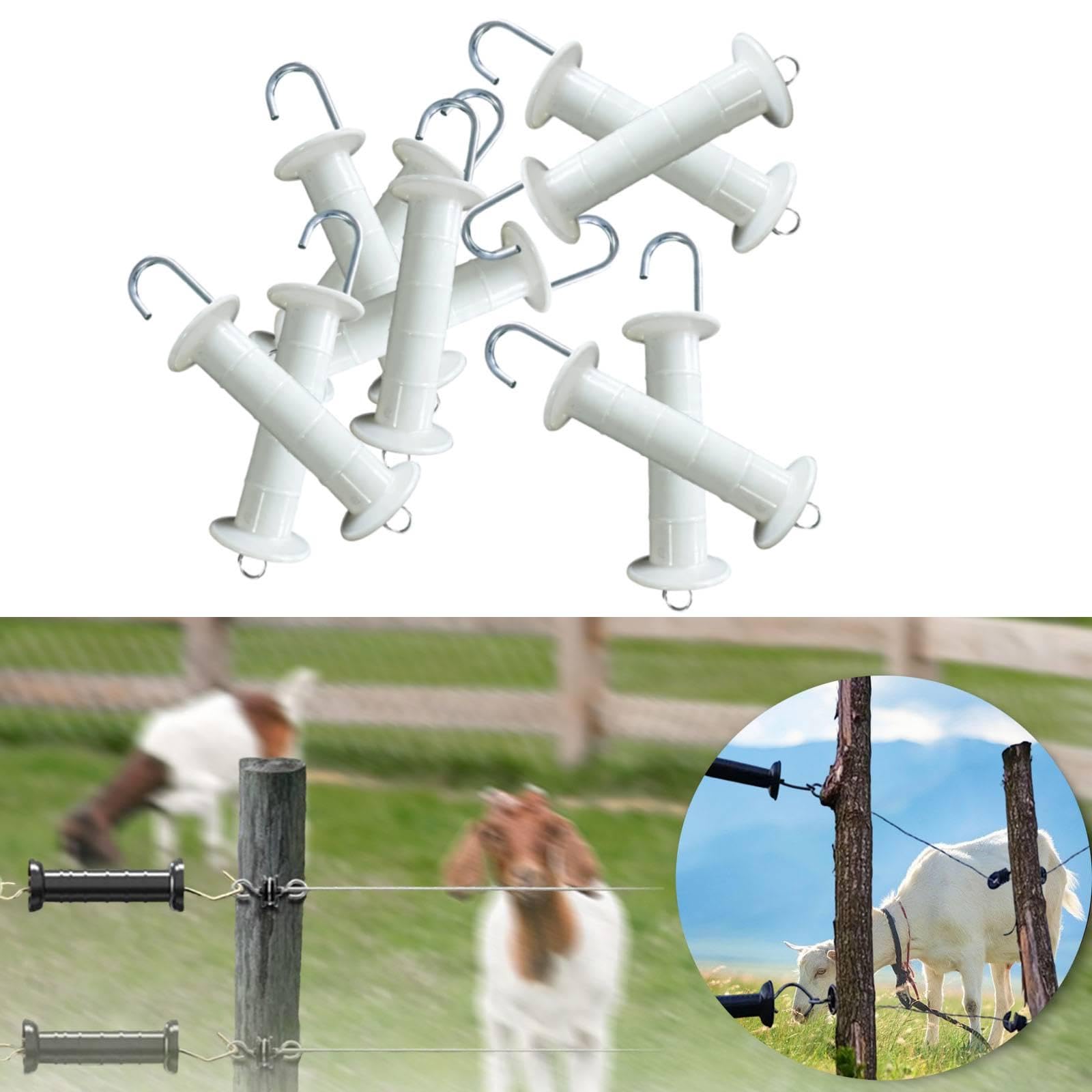 Baoblaze 10 Maniglie per cancelli di Recinzione elettrica, Maniglie per Porte di Recinzione, componenti per sistemi di Recinzione elettrica, ricambi Portatili, Piatto