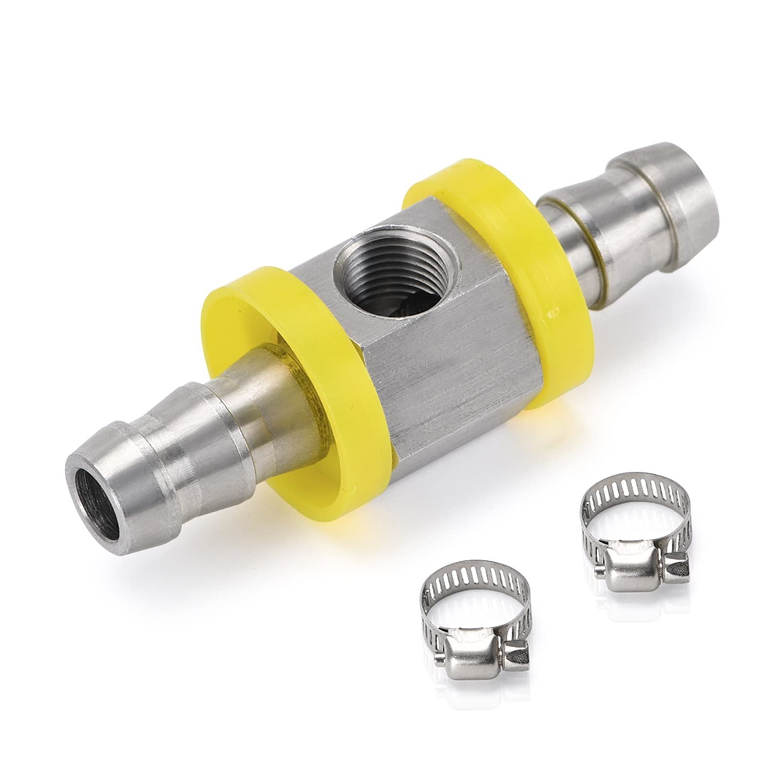 Yjin store 1/2 3/8 Inch Fuel Line Fuel Pressure T-fitting Adapter For Fuel Pressure Gauge Sensor Car Accessorie T-fitting Adapter Connector (Color : 3/8)