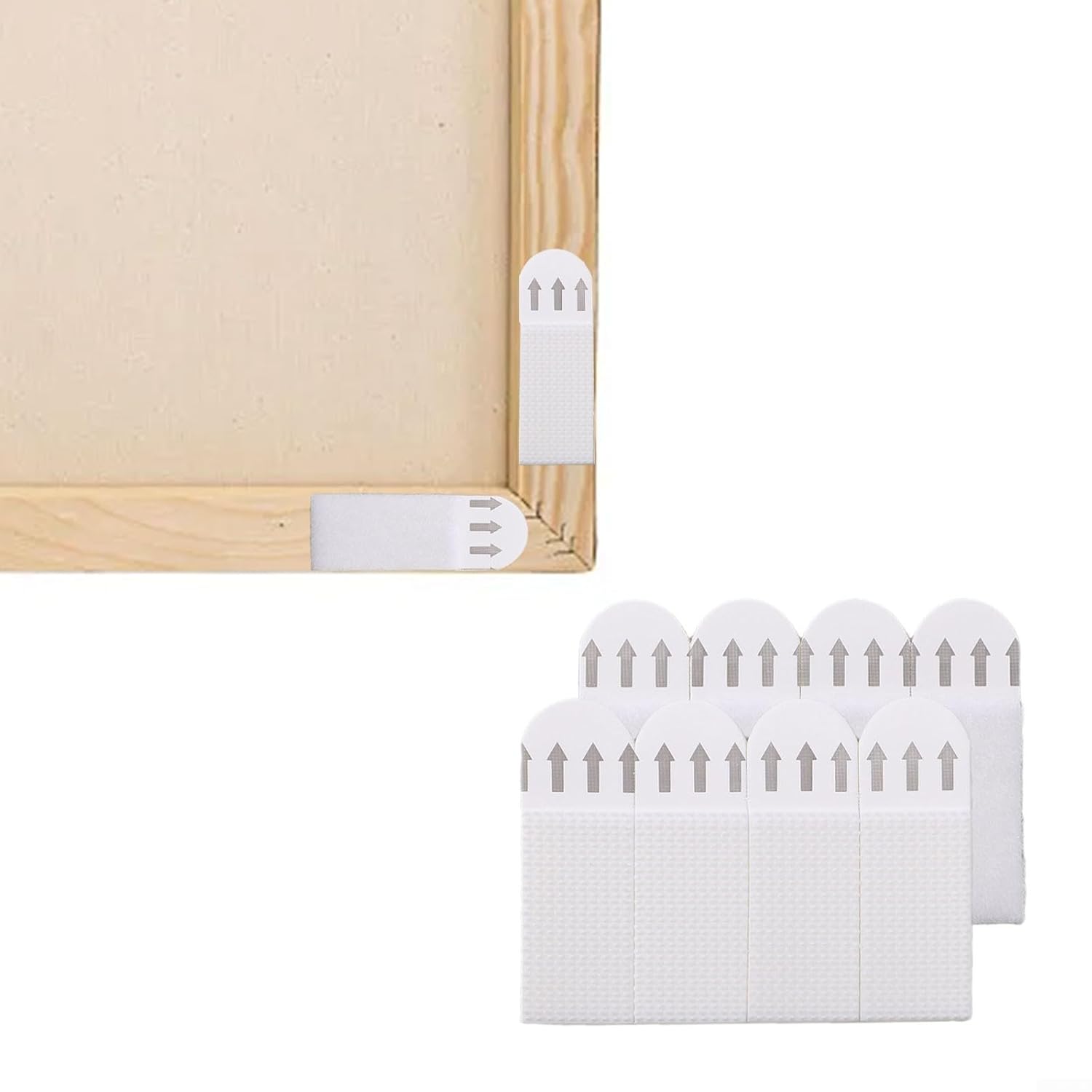 12 Pairs Picture Hanging Strips, Damage Wall Tape for Photo Frames, No Nail Photo Mounts with Removable Pads, Poster Hanging Kit and Mirror(16 x 46mm 12pair)