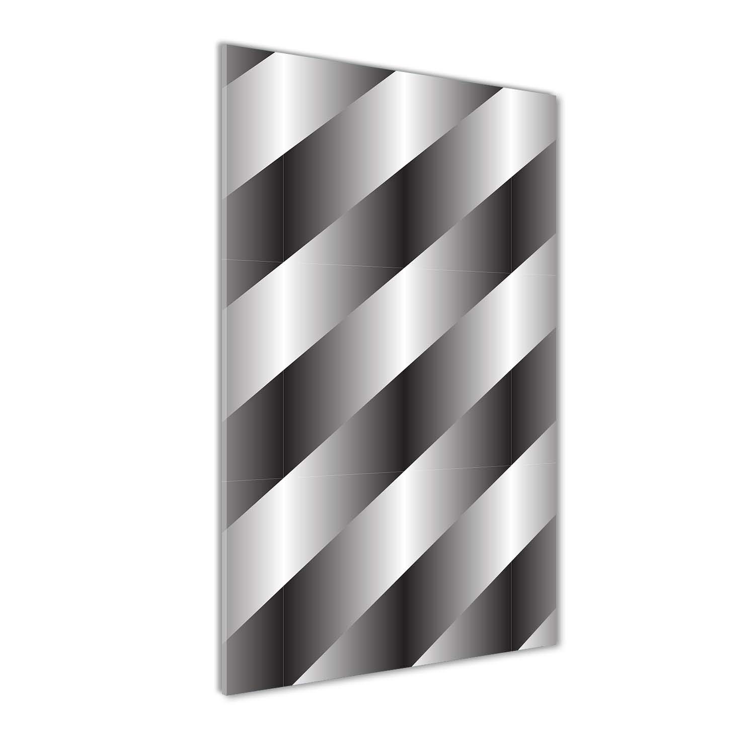 Peinture sur verre trempé pour moderniser un mur blanc avec un grand tableau argenté