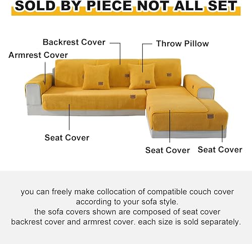 Miniatura 2 de vctops Fundas para sofá de forro polar sherpa, funda para sofá seccional de felpa súper suave y cálida, funda antideslizante de lujo, protector de